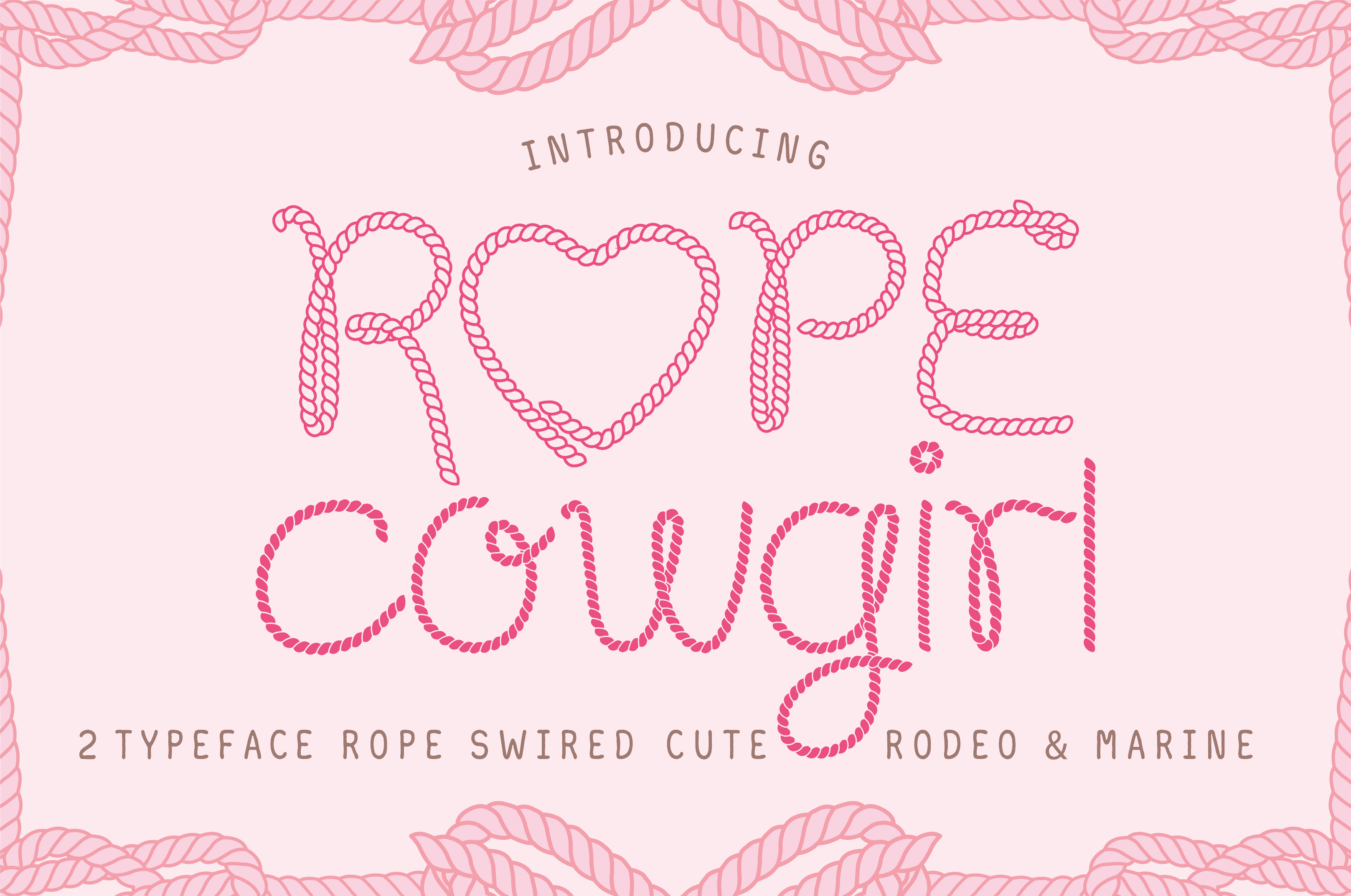 Rope Cowgirl font preview from Creative Fabrica
