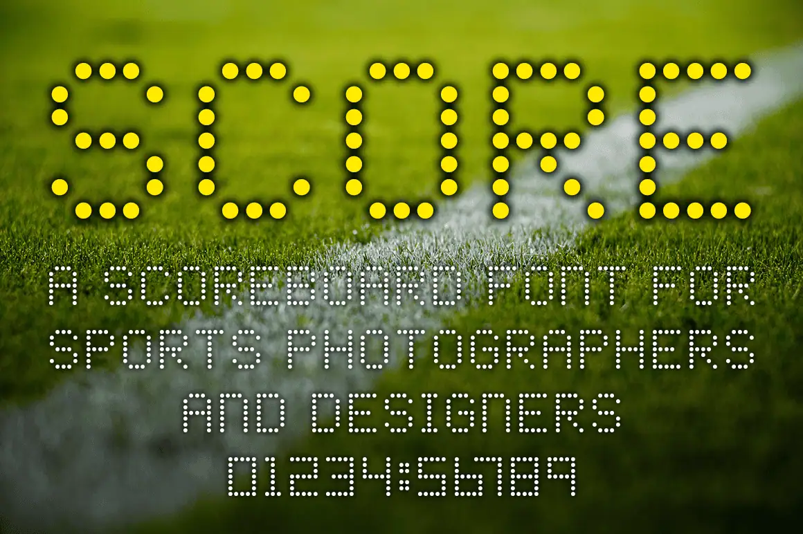 Score font preview from Creative Fabrica