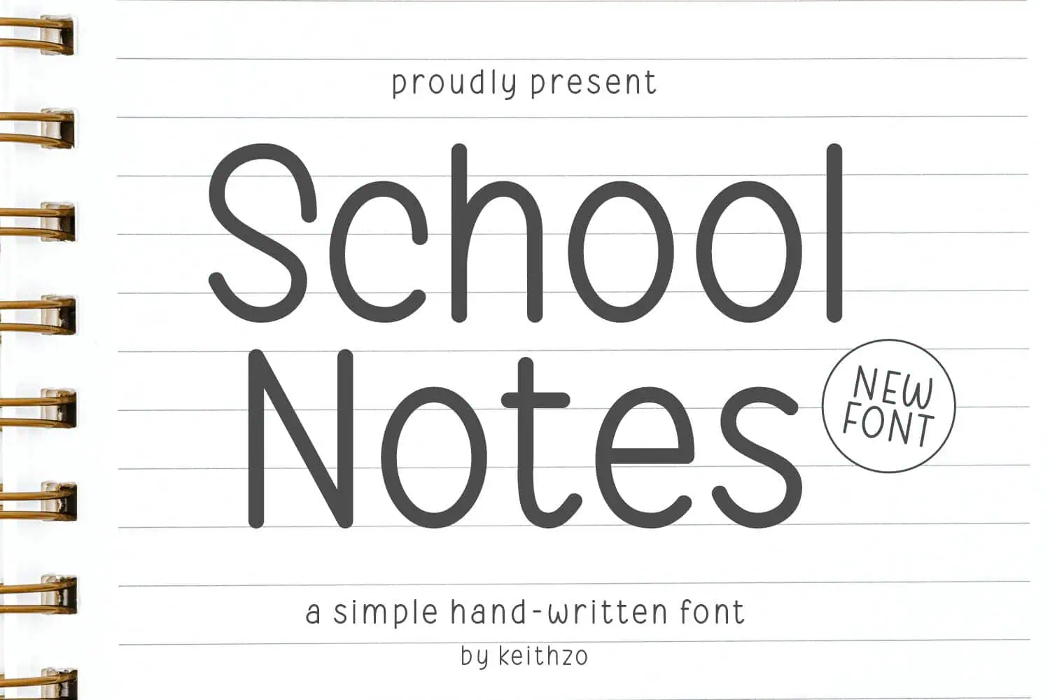School Notes font preview from Creative Fabrica