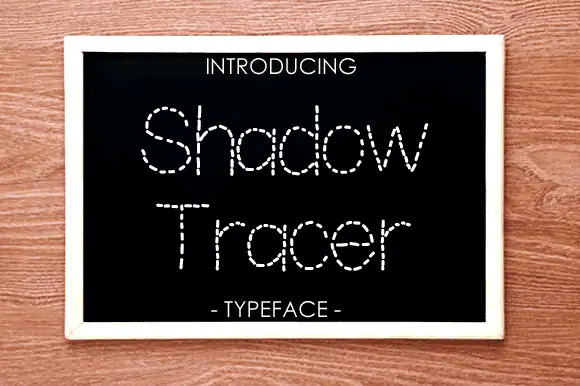 Shadow Tracer font preview from Creative Fabrica