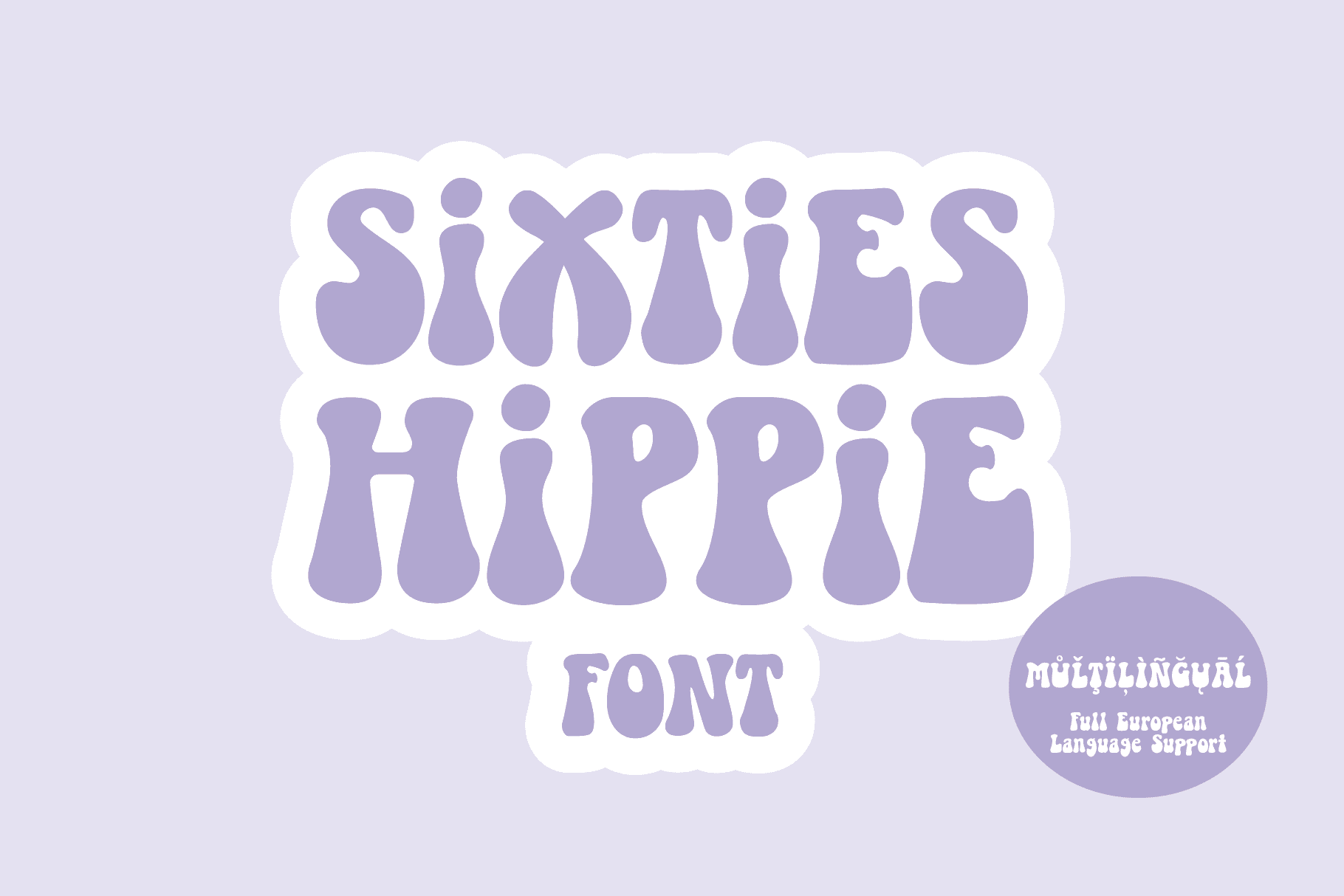 Sixties Hippie font preview from Creative Fabrica