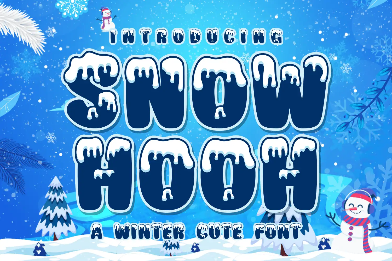 Snow Hooh font preview from Creative Fabrica