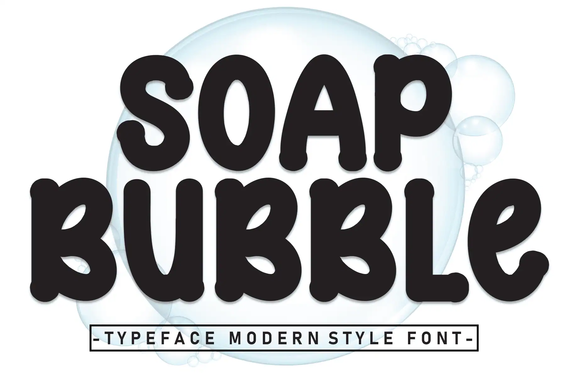 Soap Bubble font preview from Creative Fabrica
