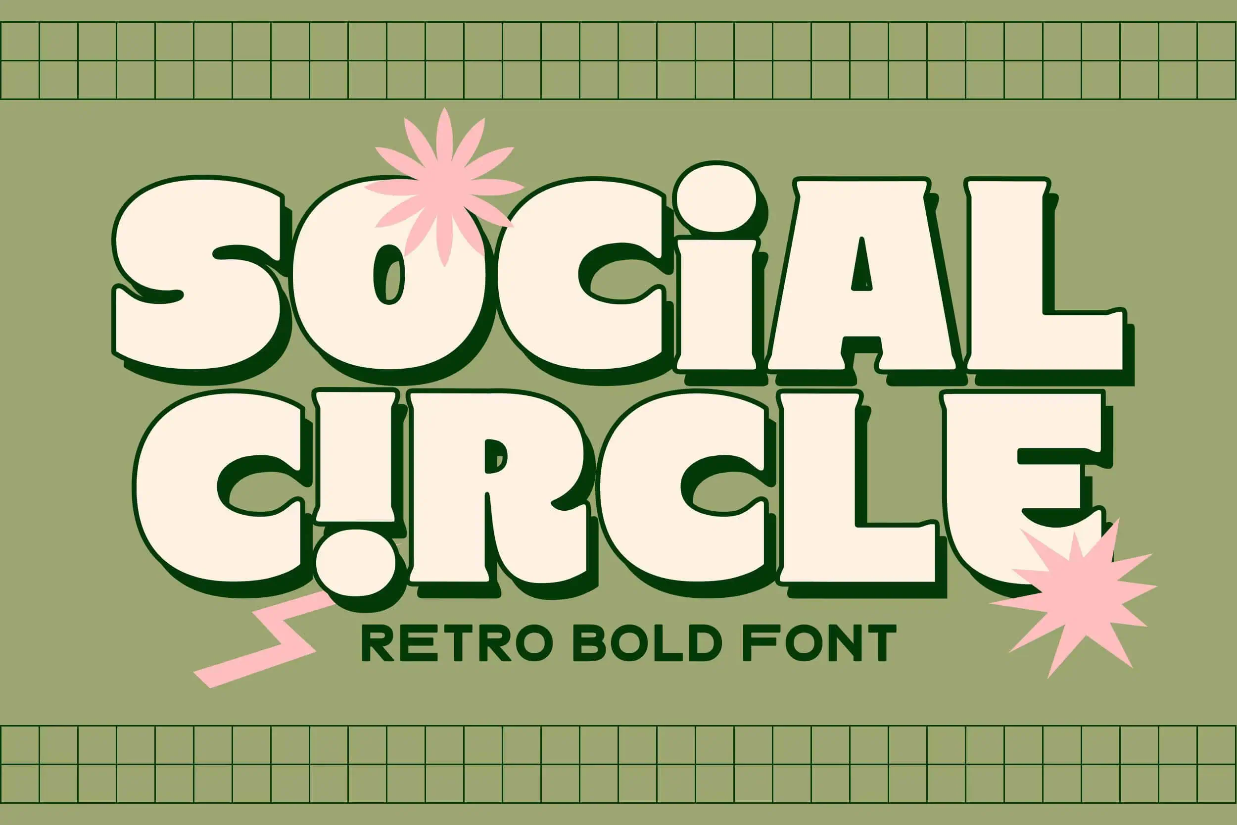 Social Circle font preview from Creative Fabrica