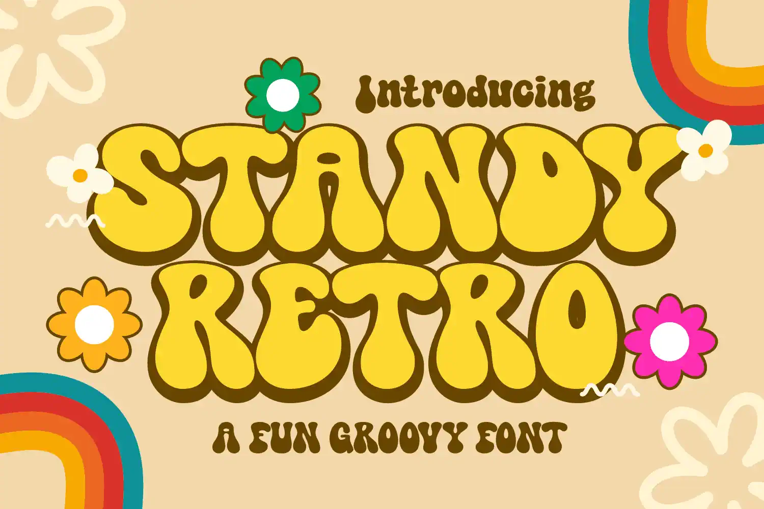 Standy Retro font preview from Creative Fabrica
