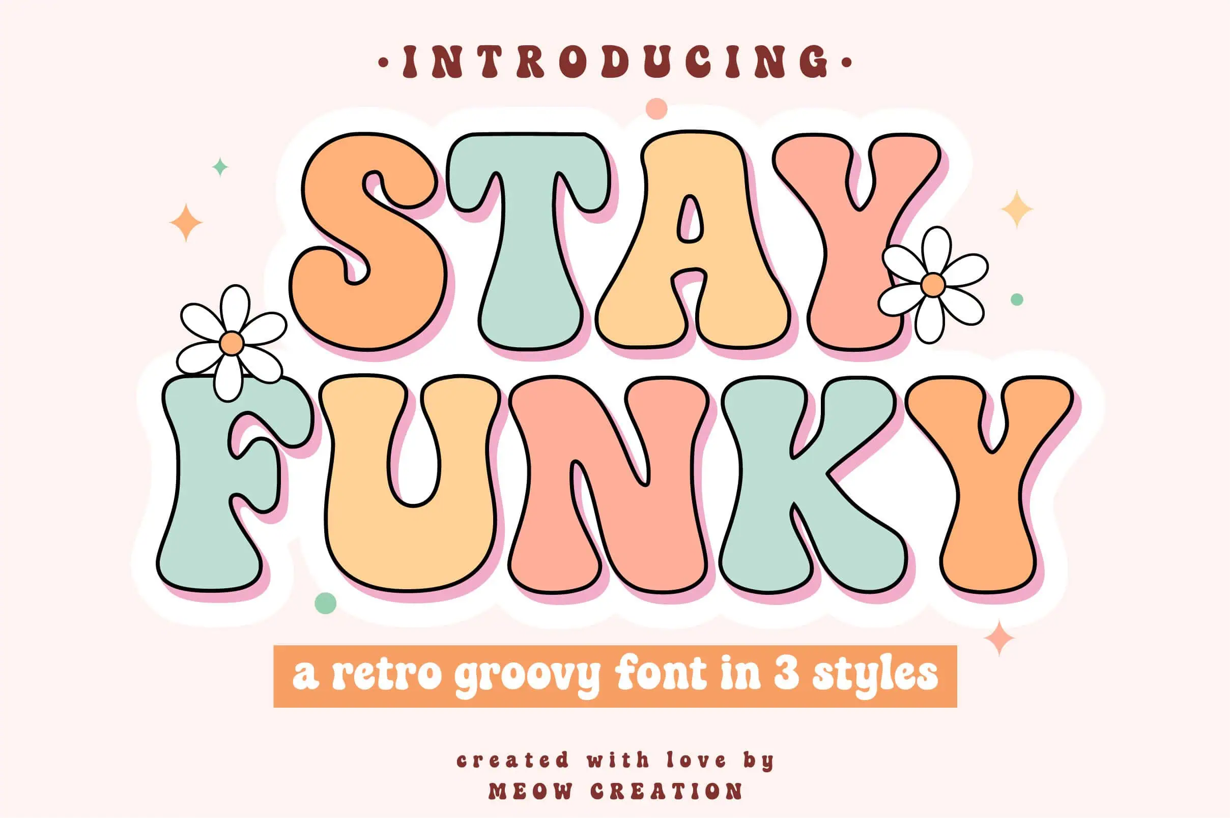 Stay Funky font preview from Creative Fabrica