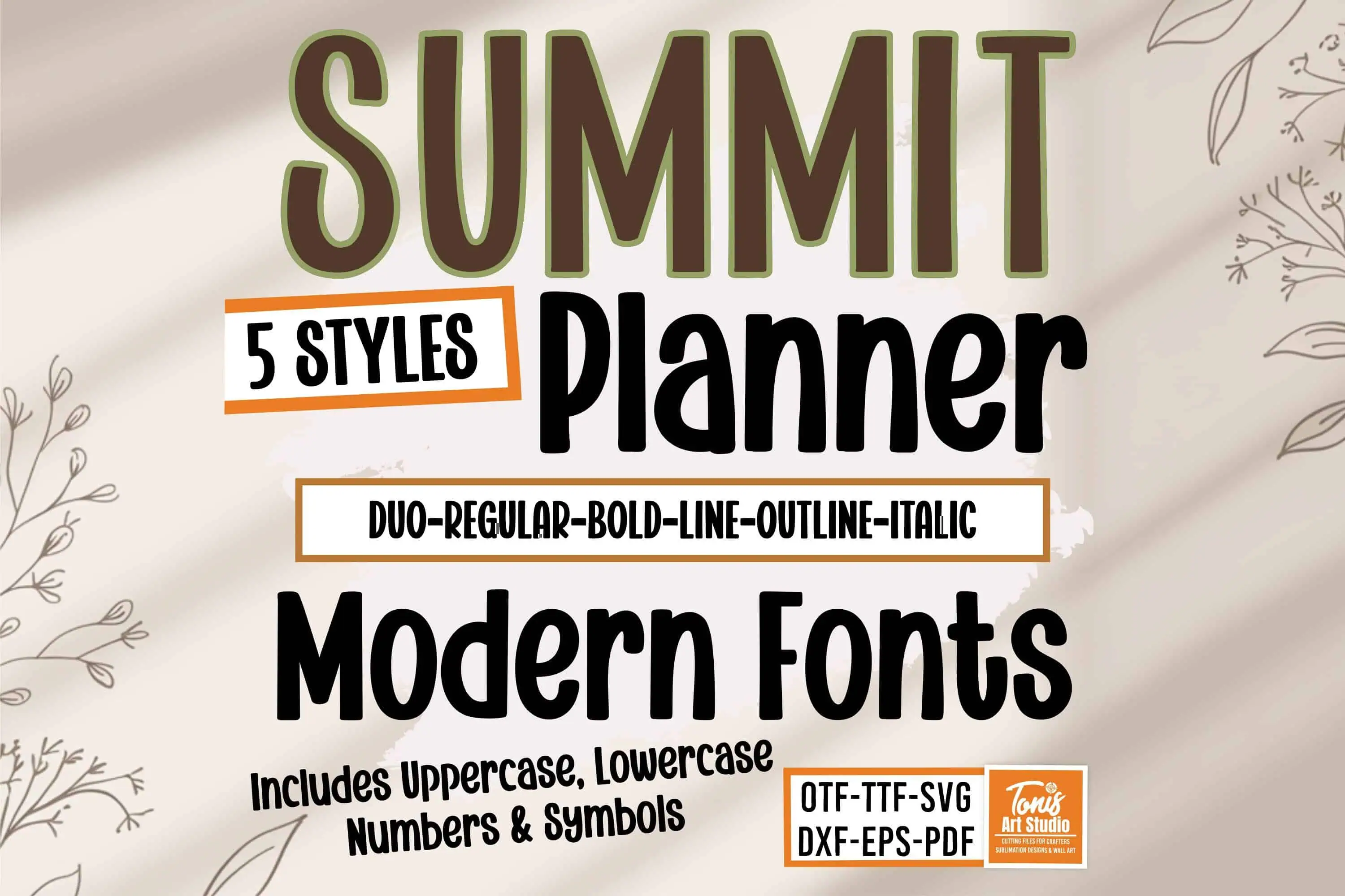 Summit Planner font preview from Creative Fabrica
