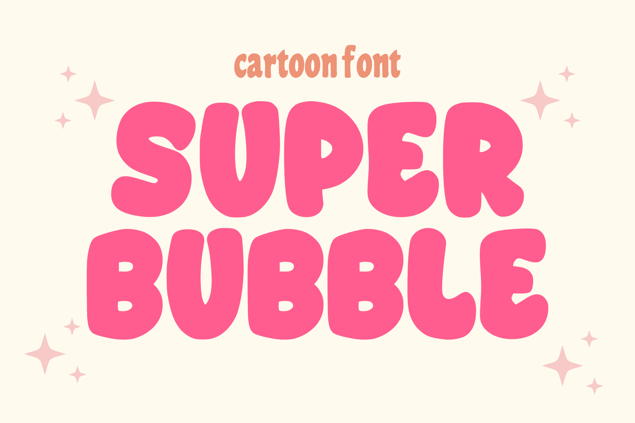 Super Bubble font preview from Creative Fabrica