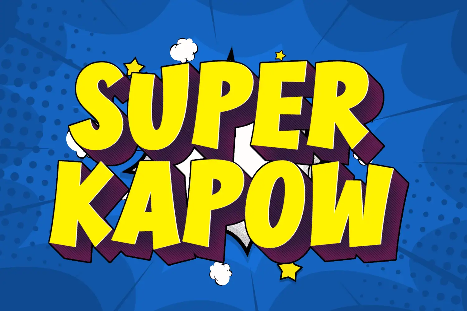 Super Kapow font preview from Creative Fabrica