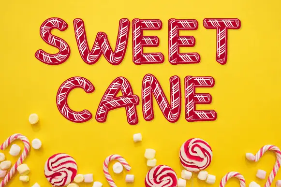 Sweet Cane font preview from Creative Fabrica