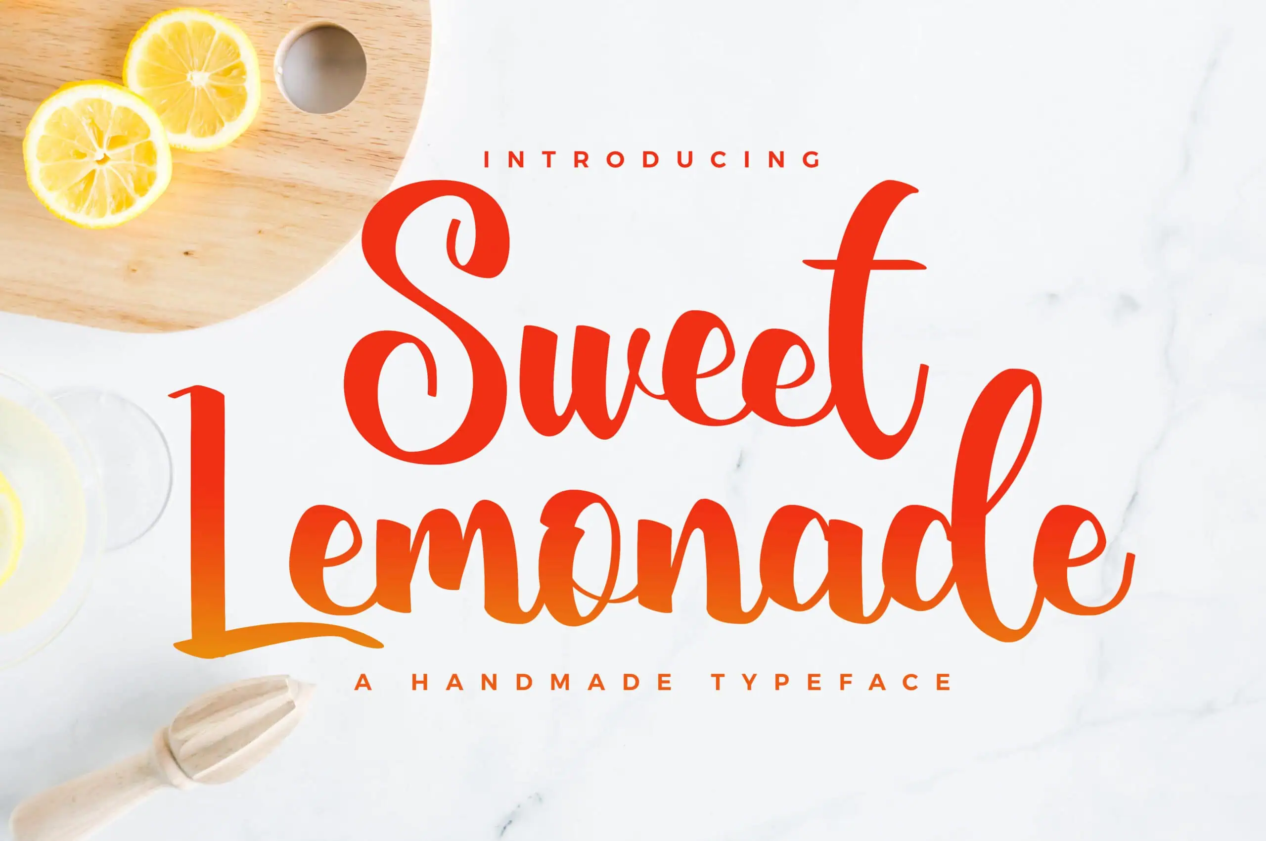 Sweet Lemonade font preview from Creative Fabrica