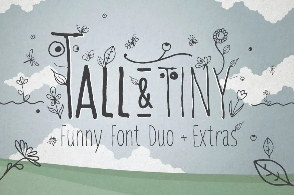 Tall & Tiny font preview from Creative Fabrica