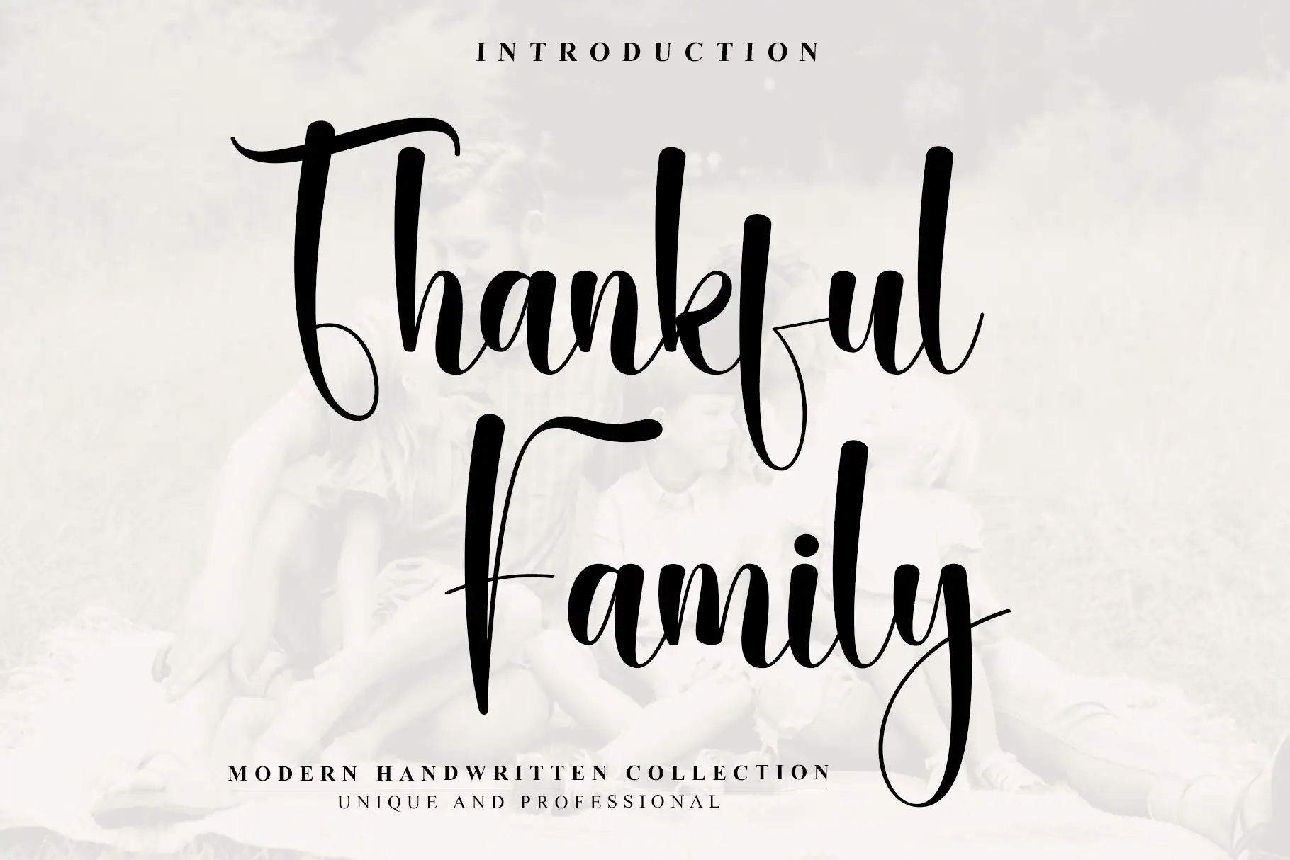 Thankful Family font preview from Creative Fabrica