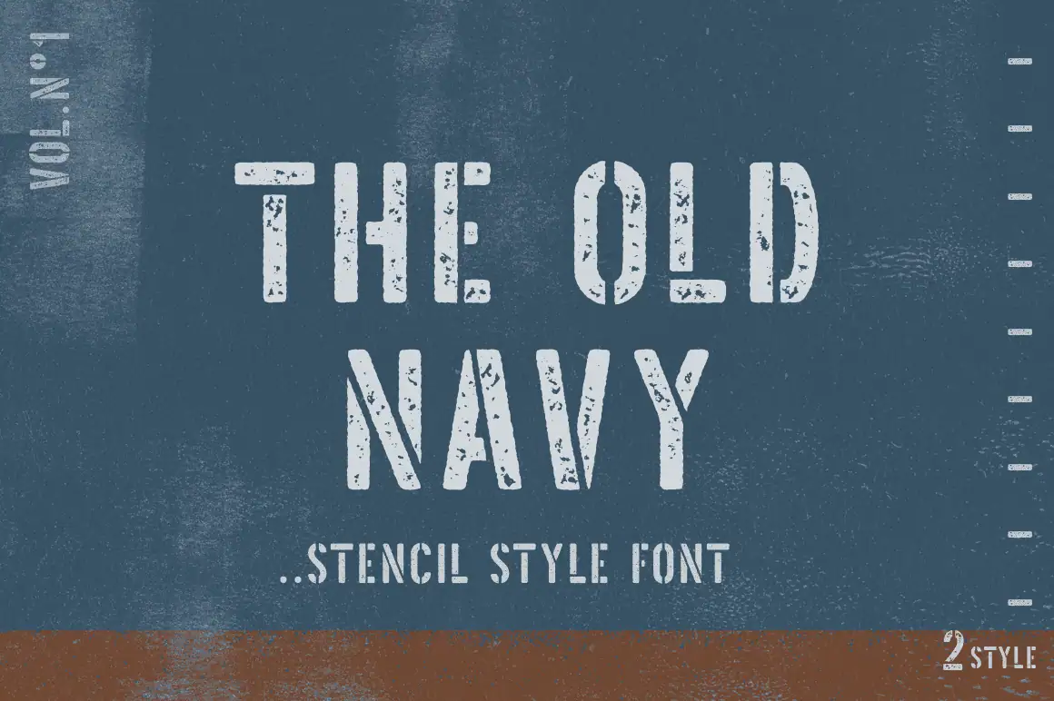 The Old Navy font preview from Creative Fabrica