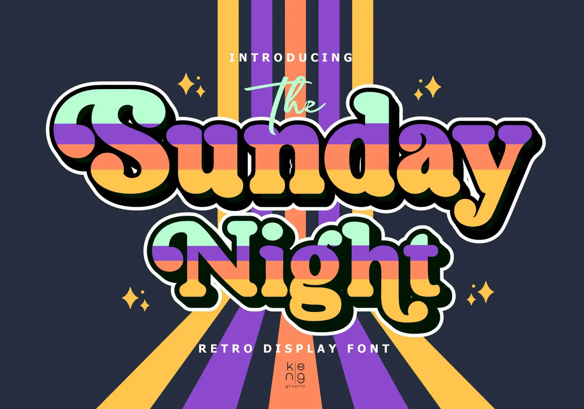 The Sunday Night font preview from Creative Fabrica