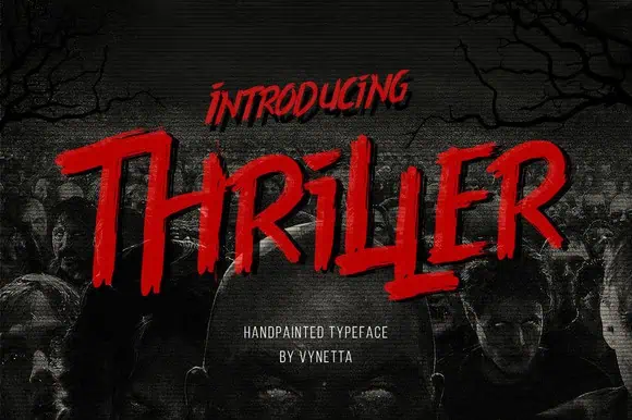 Thriller font preview from Creative Fabrica