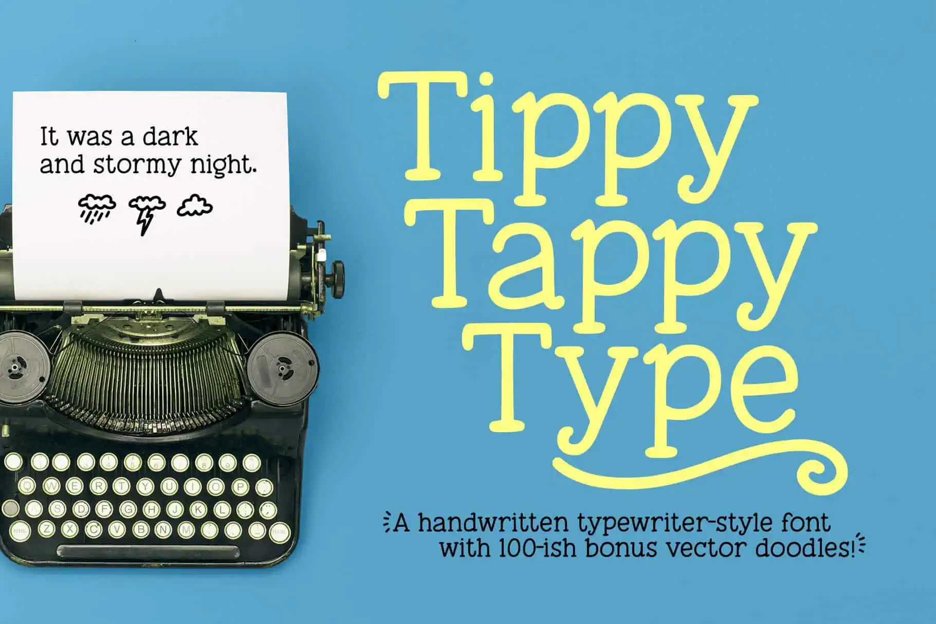 Tippy Tappy Type font preview from Creative Fabrica