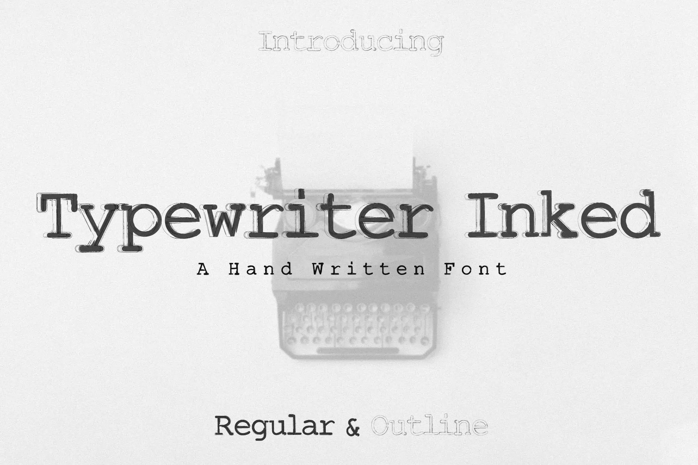 Typewriter by Creativetacos font preview from Creative Fabrica