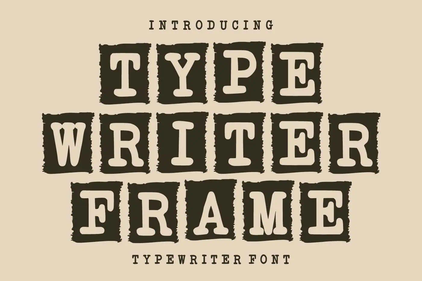 Typewriter Frame font preview from Creative Fabrica