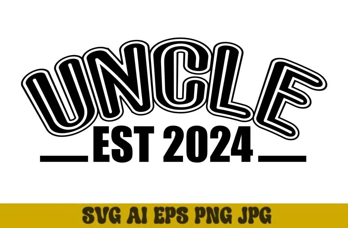 varsity design that says Uncle Est 2024