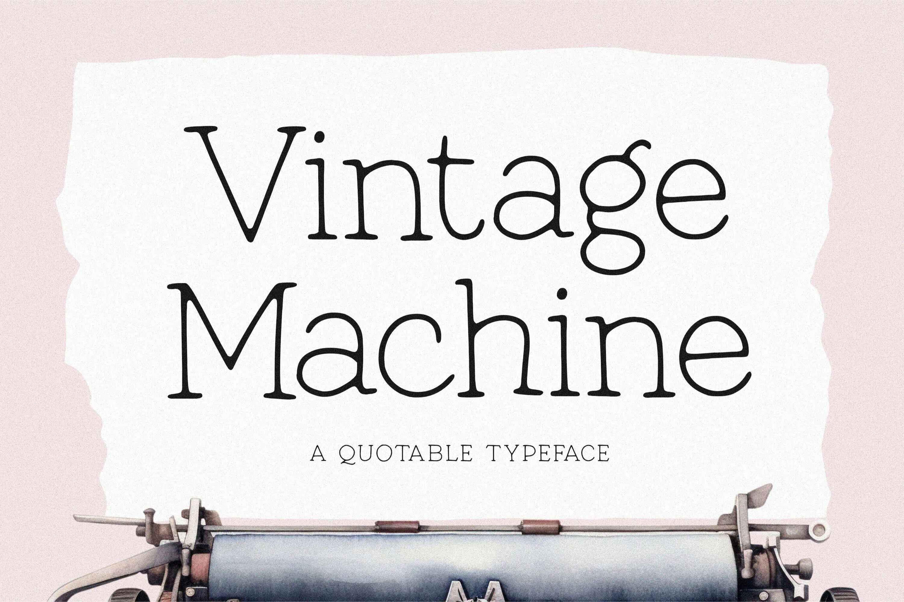 Vintage Machine font preview from Creative Fabrica