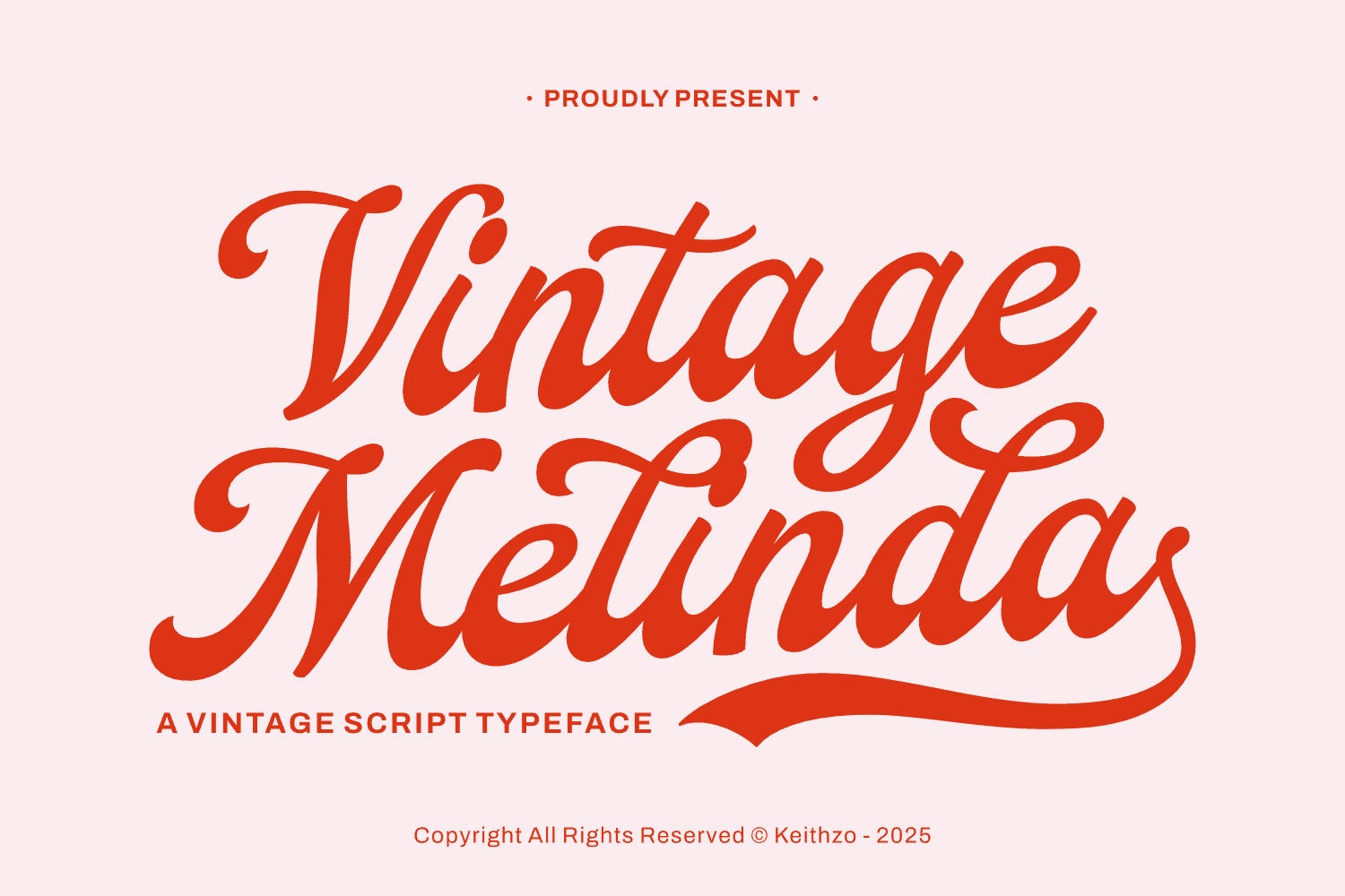 Vintage Melinda font preview from Creative Fabrica