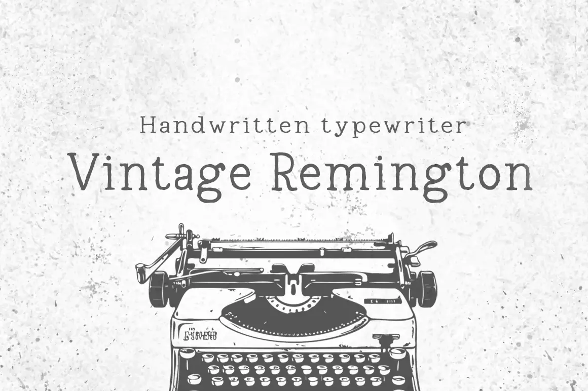 Vintage Remington font preview from Creative Fabrica