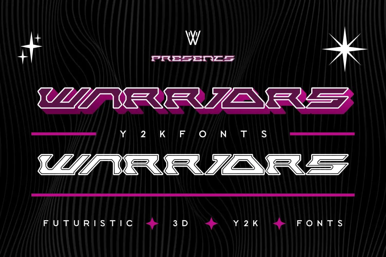 Warriors font preview from Creative Fabrica
