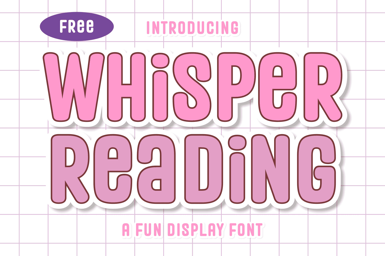 Whisper Reading font preview from Creative Fabrica