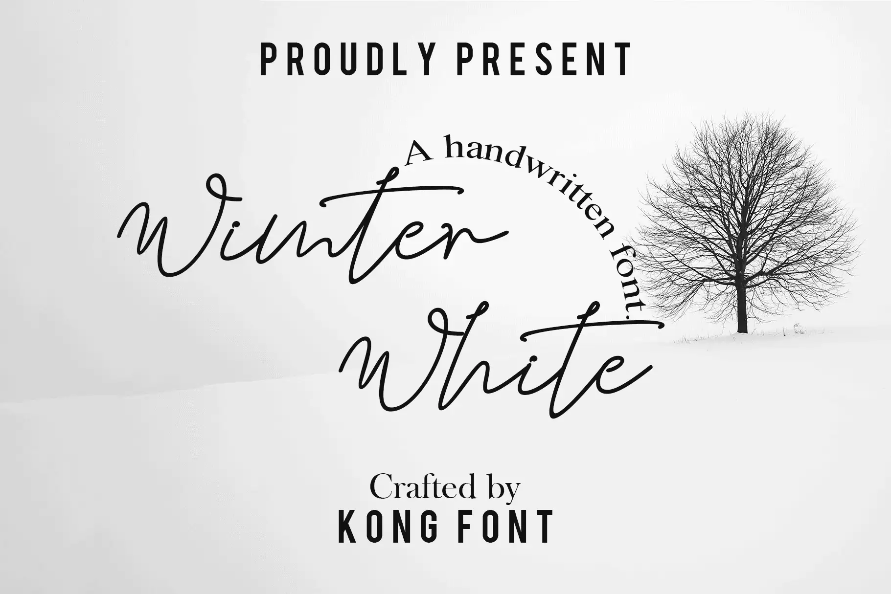 Winter White font preview from Creative Fabrica