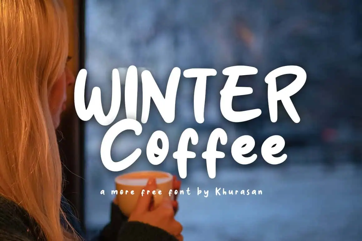Winter Coffee font preview from Creative Fabrica