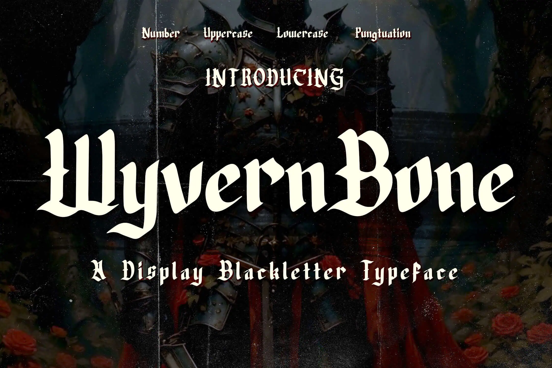 Wyvern Bone font preview from Creative Fabrica