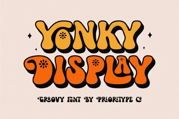 Yonky Display font preview from Creative Fabrica