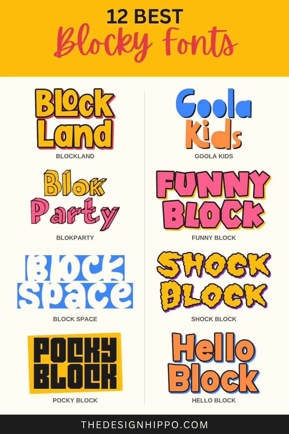 best blocky fonts
