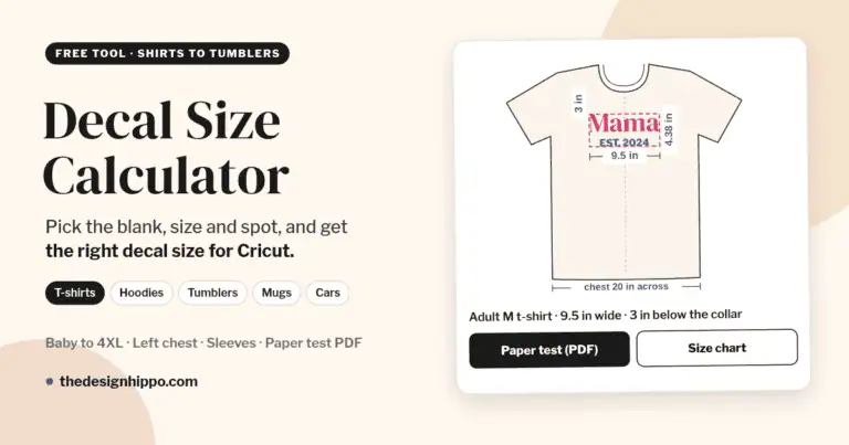 Decal Size Calculator