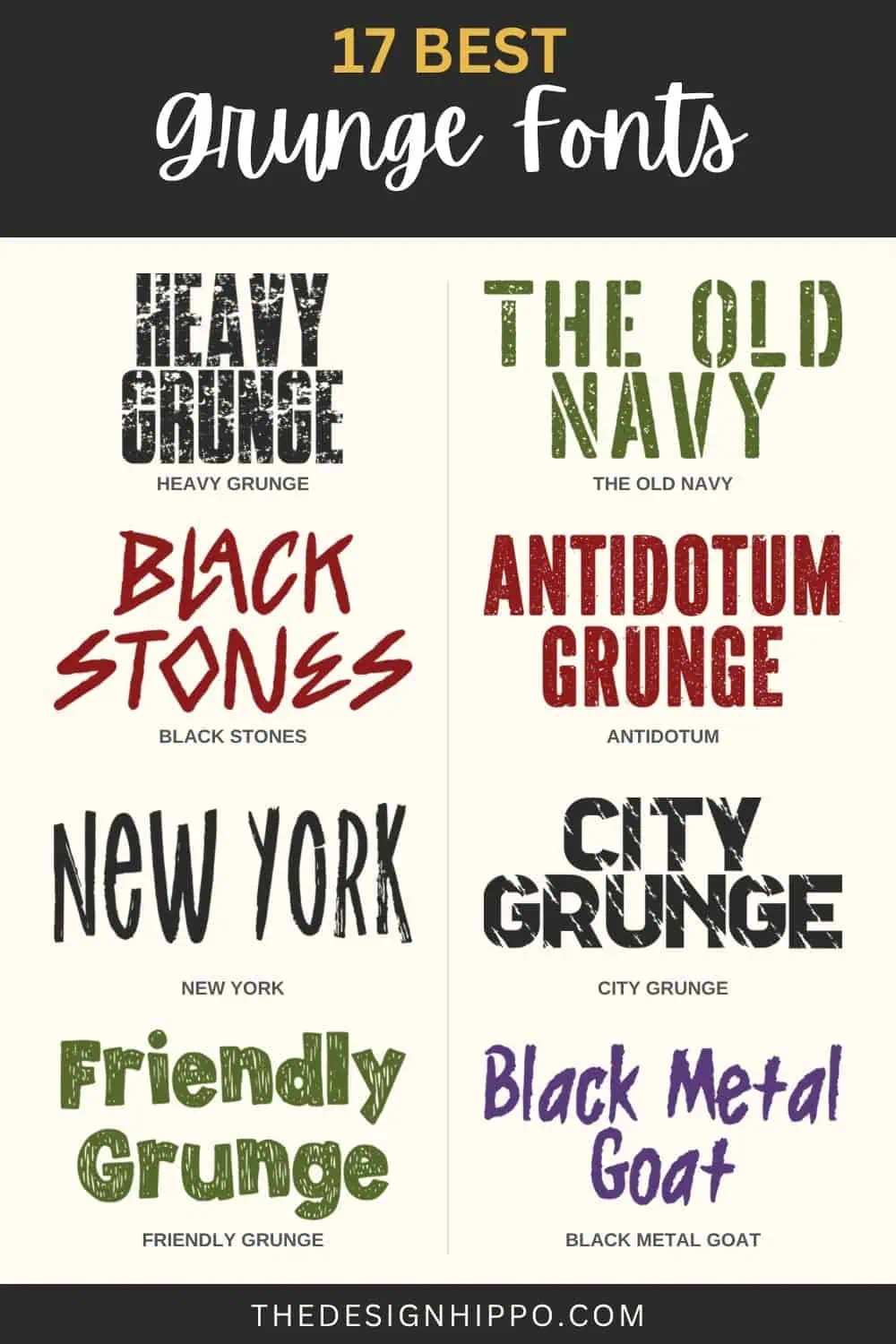 best grunge fonts