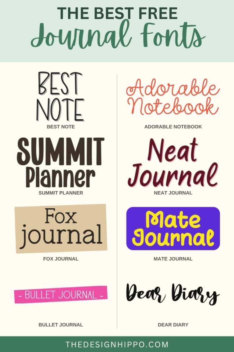 best journal fonts
