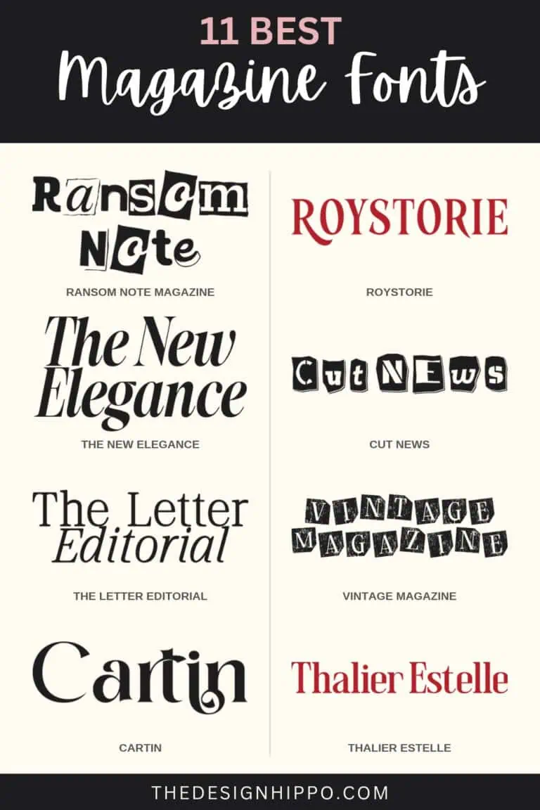 11 best magazine fonts for Cricut: ransom note, cut-out collage and editorial serif fonts