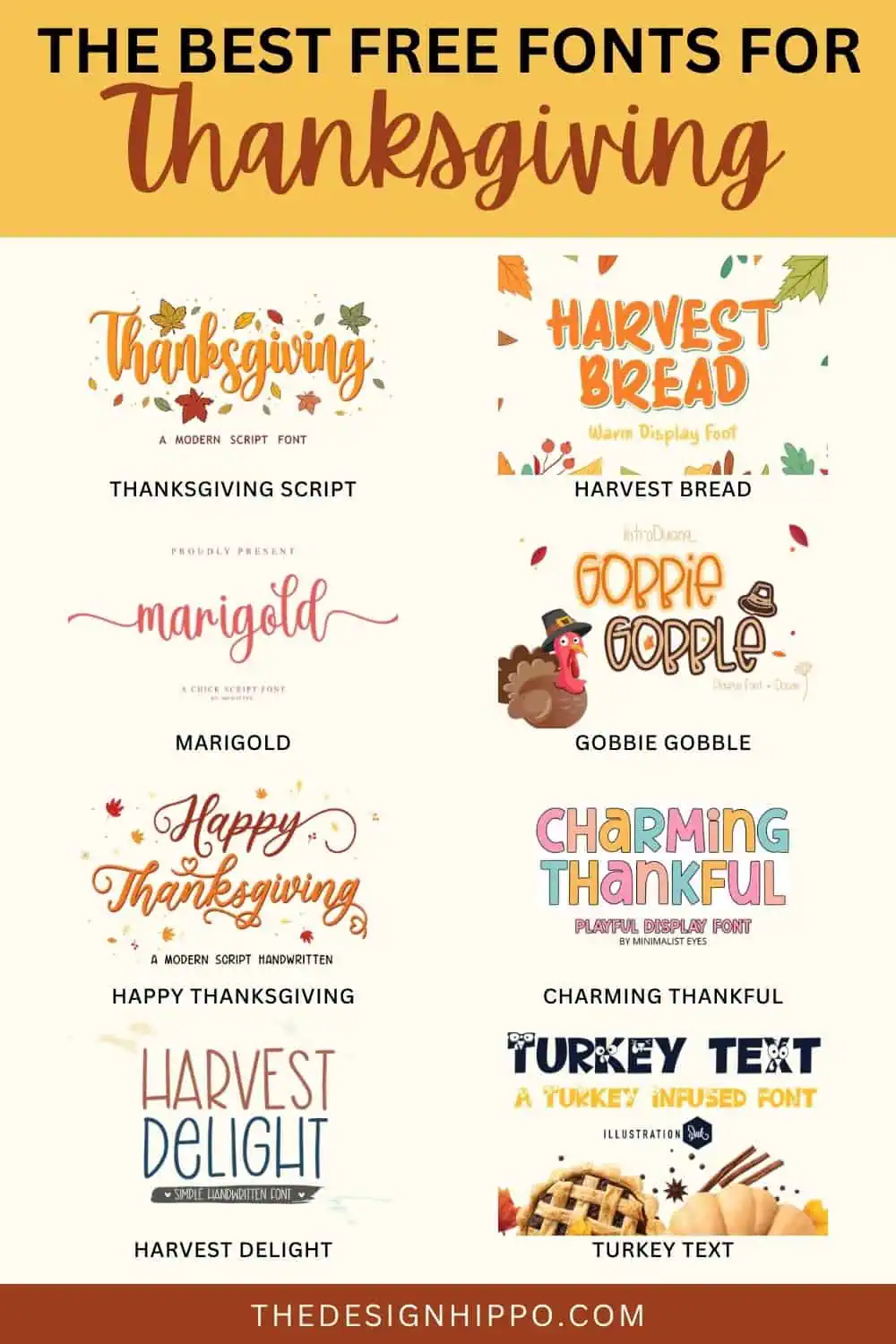 best thanksgiving fonts