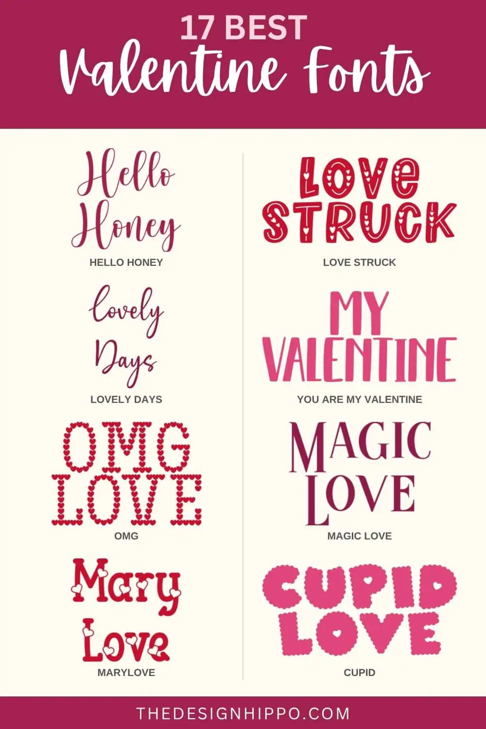 best valentine fonts